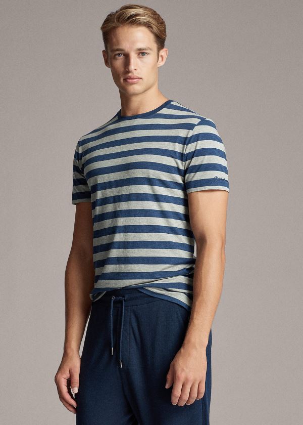 T Shirt Ralph Lauren Striped Lisle Homem 60179-ZJHS